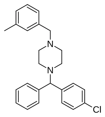 meclozine: a piperazine derivative, C₂₅H₂₇ClN₂, with antihistamine properties, used mainly as an antiemetic,...