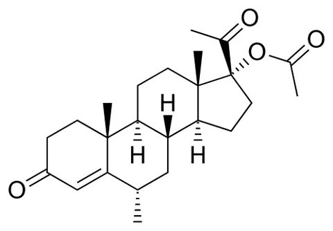 medroxyprogesterone acetate: synonym of medroxyprogesterone, trademark Depo-Provera