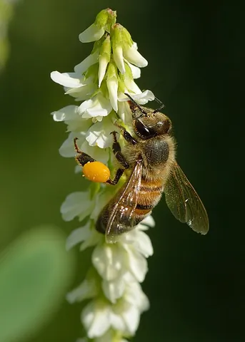 melilot: a fragrant plant of the genus Melilotus, often having small yellow or white flowers