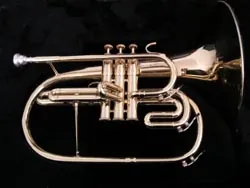 mellophone: a brass instrument frequently used in place of the French horn in marching bands and similar...