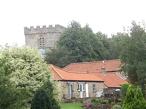 melsonby: a village and civil parish in North Yorkshire, England, previously in Richmondshire district (OS...