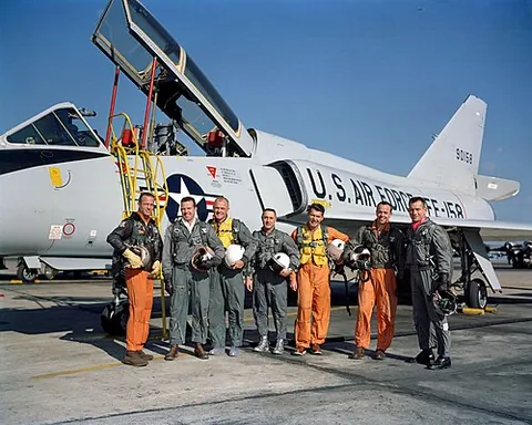 mercury seven: nASA's first astronaut group, consisting of seven members, chosen in 1959: Scott Carpenter, Gordon...