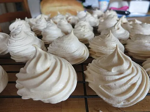 meringue: a mixture consisting of beaten egg whites and either sugar or other flavorings; it is often baked...