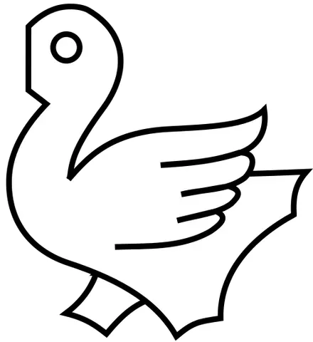 merlette: in French heraldry, a depiction of a mythological bird without beak or feet