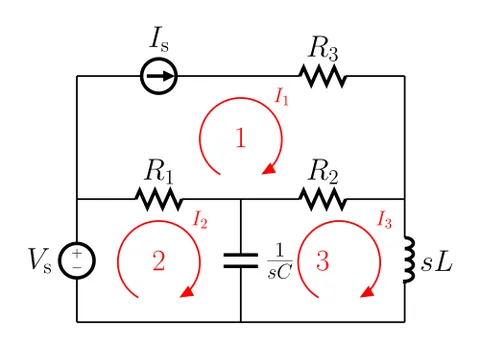 mesh analysis: a method of solving for the currents in an electric circuit, in which a system of equations is...