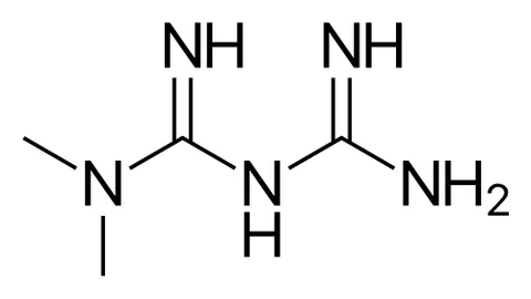 metformin: a biguanide derivative, C₄H₁₁N₅, used, now chiefly as the hydrochloride, as an oral hypoglycemic...
