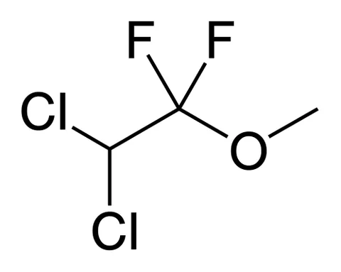 methoxyflurane: an inhalational anaesthetic of the 1960s and early 1970s, now largely abandoned because of its...