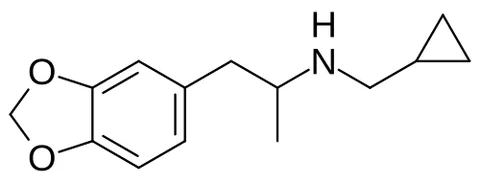 methylenedioxycyclopropylmethylamphetamine: a synthetic organic compound related to MDMA and MDA with formula C₁₄H₁₉NO₂. It was created in...