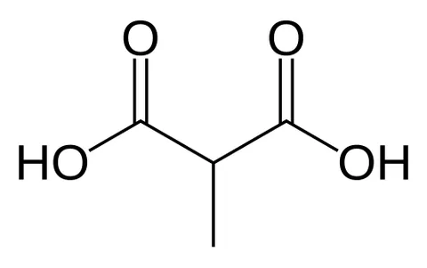 methylmalonic acid: a dicarboxylic acid, a C-methylated derivative of malonic acid, HOOCCH(CH3)COOH , that is involved...
