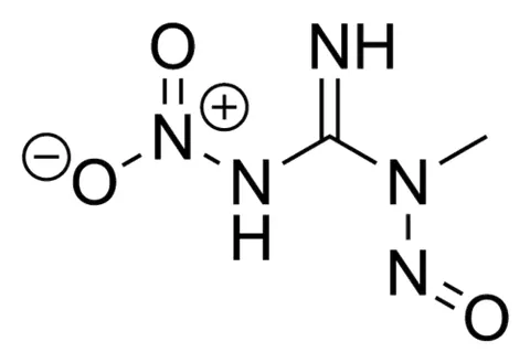 methylnitronitrosoguanidine: a synthetic mutagenic nitrosoguanidine compound used primarily in laboratory research to induce DNA...