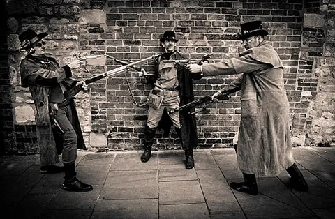 mexican standoff: a stalemate, or a confrontation among two or more sides that no side can win