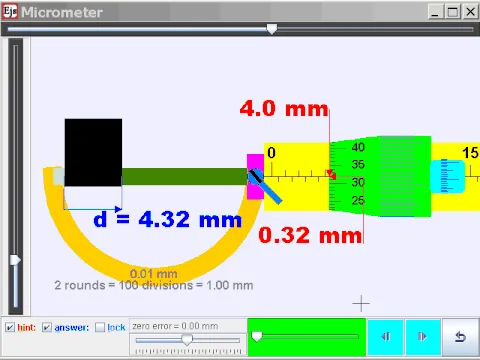 micrometer: a device used to measure distance very precisely but within a limited range, especially depth,...