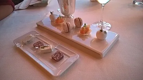 mignardise: a bite-sized dessert sometimes served at the end of a meal