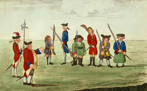 militia: an army of trained civilians, which may be an official reserve army, called upon in time of need,...