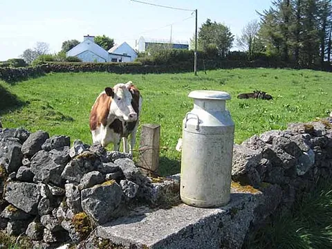 milk churn: a tall, conical or cylindrical container for the transportation of milk