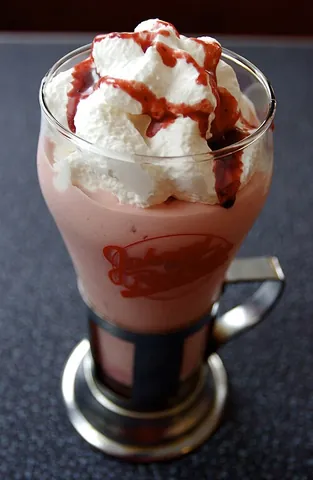 milkshake: a thick beverage consisting of milk and ice cream mixed together, often with fruit, chocolate, or...