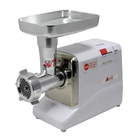 mincer: a kitchen utensil used for mincing meat, etc