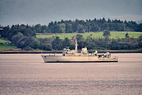 minehunter: a naval vessel that actively detects and destroys individual naval mines