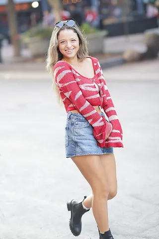 miniskirted: wearing a miniskirt