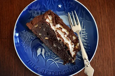 mississippi mud pie: a dessert pie with gooey chocolate sauce on a crumbly chocolate crust