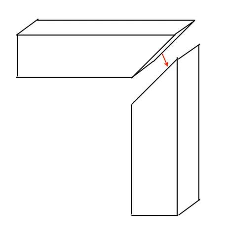 miter joint: a joint between two members at an angle to each other; each member is cut at an angle equal to half...
