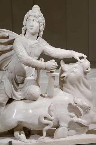 mithras: a Roman god, cult figure of the 2nd-to-4th-century Roman mystery religion known as the "Mysteries...