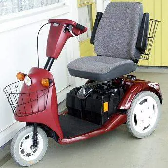 mobility scooter: an electric-powered scooter, similar in use to a wheelchair, that is specially designed for...