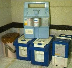 moly cow: a device used to extract the metastable isotope technetium-99m from a source of decaying...