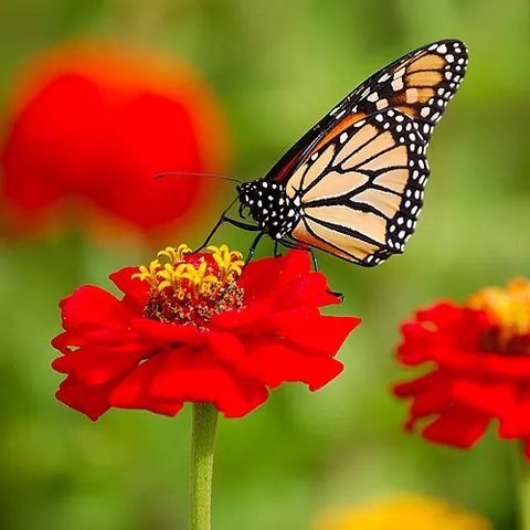 monarch butterfly: a butterfly of the species Danaus plexippus, native to North and Central America