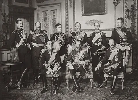 monarch: the ruler of an absolute monarchy or the head of state of a constitutional monarchy