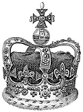 monde: a ball-like object, located near the top of a crown, symbolizing the globe