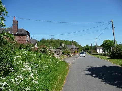 moneystone: a hamlet in Oakamoor parish, Staffordshire Moorlands district, Staffordshire, England (OS grid ref...