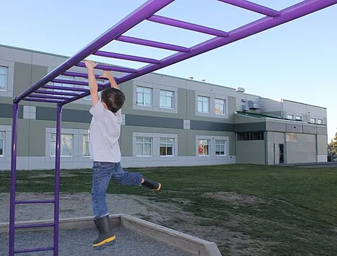 monkey bars: a jungle gym