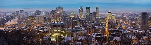 montreal: a river port, the largest city in Quebec, Canada
