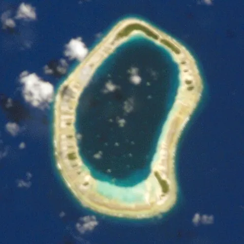 morane: the uninhabited, southernmost atoll of the Tuamotu archipelago, French Polynesia