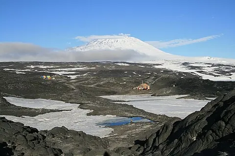 mount erebus: a volcano in Ross Island, Ross Dependency, Antarctica; known for being the southernmost active...