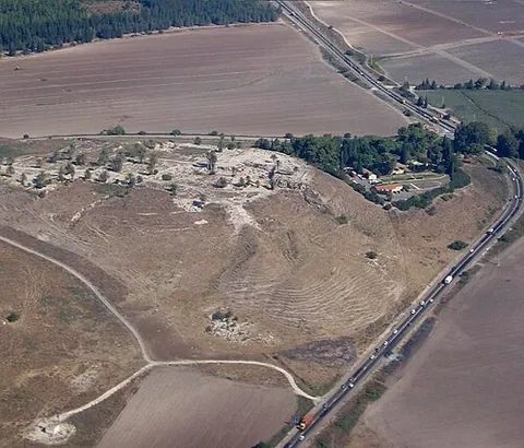 mount megiddo: a hill in modern Israel near the kibbutz of Megiddo, known for its historical, geographical, and...
