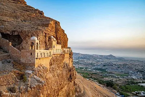 mount of temptation: the supposed location of the Temptation of Christ in the early 1st century