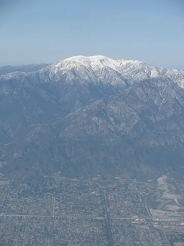 mount san antonio: a mountain in the San Gabriel Mountains, Los Angeles County, California, United States