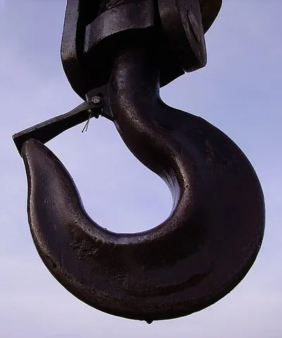 mousing hook: a hook with an attachment which prevents its unhooking