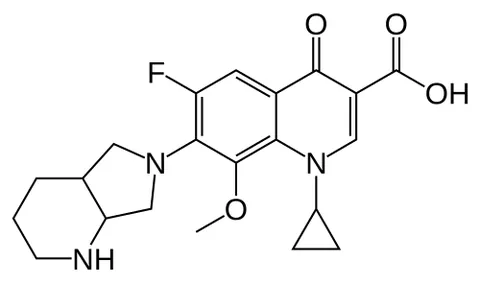 moxifloxacin: a particular fluoroquinolone antibiotic