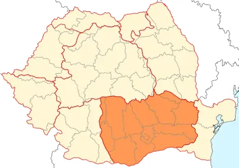 muntenia: a historical region in southern Romania which makes up the eastern part of Wallachia
