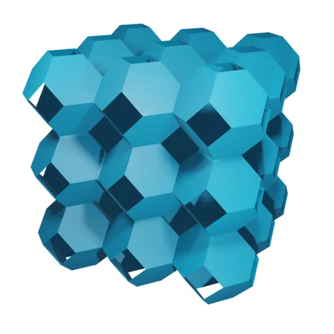 muoctahedron: a regular skew apeirohedron with four hexagons around each vertex, formed by an infinite number of...