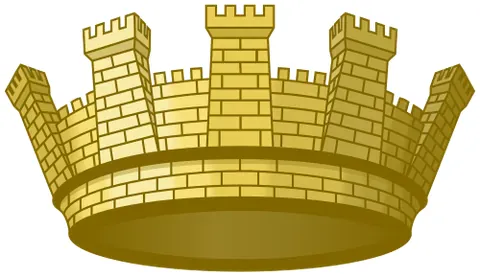 mural crown: a crown or headpiece representing city walls or towers, used as a military decoration in Ancient...