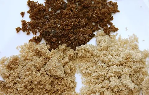 muscovado: an unrefined brown sugar with a strong flavour of molasses