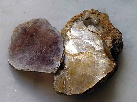 muscovite: a pale brown mineral of the mica group, being a basic potassium aluminosilicate with the chemical...
