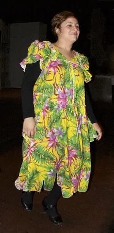 muumuu: a long, often calf-length, loose-fitting dress chiefly with short sleeves which is made of...