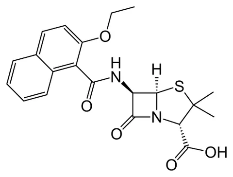nafcillin: a semisynthetic penicillin that is resistant to beta-lactamase and is used especially in the form...
