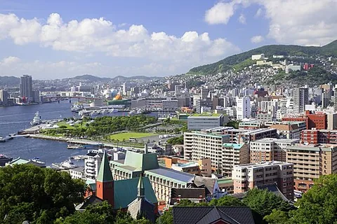nagasaki: a port city, the capital and largest city of Nagasaki Prefecture, in southwestern Kyushu, Japan,...