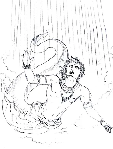 nahusha: a king of the Lunar dynasty, and the father of Yayati